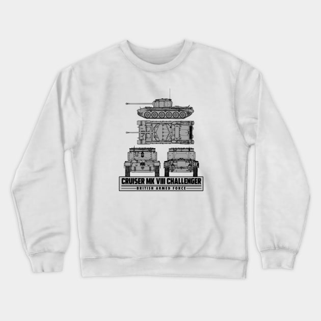 CRUISER CHALLANGER  TANK Crewneck Sweatshirt by theanomalius_merch